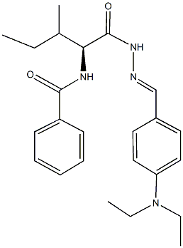 N-[1-({2-[4-(diethylamino)benzylidene]hydrazino}carbonyl)-2-methylbutyl]benzamide 结构式