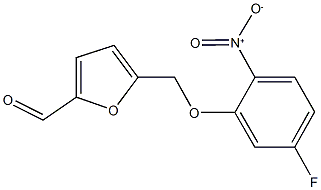 5-({5-fluoro-2-nitrophenoxy}methyl)-2-furaldehyde 结构式