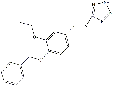 N-[4-(benzyloxy)-3-ethoxybenzyl]-N-(2H-tetraazol-5-yl)amine 结构式