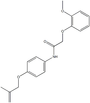 2-(2-methoxyphenoxy)-N-{4-[(2-methyl-2-propenyl)oxy]phenyl}acetamide 结构式