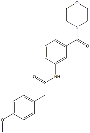 2-(4-methoxyphenyl)-N-[3-(4-morpholinylcarbonyl)phenyl]acetamide 结构式