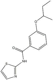 3-(sec-butoxy)-N-(1,3-thiazol-2-yl)benzamide 结构式