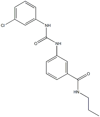 3-{[(3-chloroanilino)carbonyl]amino}-N-propylbenzamide 结构式