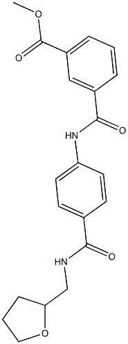 methyl 3-[(4-{[(tetrahydro-2-furanylmethyl)amino]carbonyl}anilino)carbonyl]benzoate 结构式