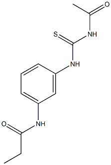 N-(3-{[(acetylamino)carbothioyl]amino}phenyl)propanamide 结构式