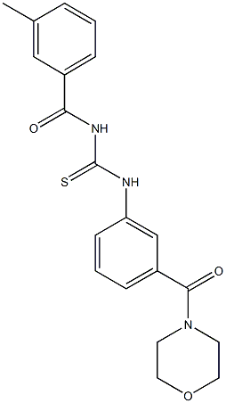 N-(3-methylbenzoyl)-N'-[3-(4-morpholinylcarbonyl)phenyl]thiourea 结构式