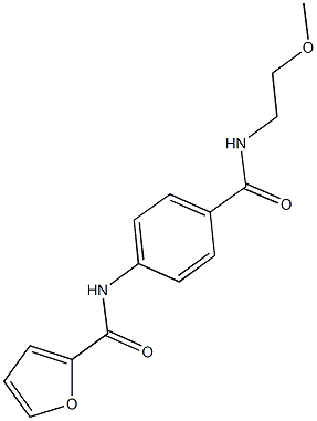 N-(4-{[(2-methoxyethyl)amino]carbonyl}phenyl)-2-furamide 结构式