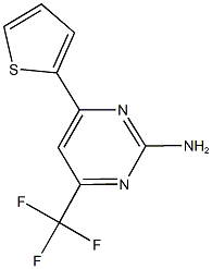 4-(2-thienyl)-6-(trifluoromethyl)-2-pyrimidinamine 结构式