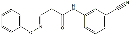 2-(1,2-benzisoxazol-3-yl)-N-(3-cyanophenyl)acetamide 结构式