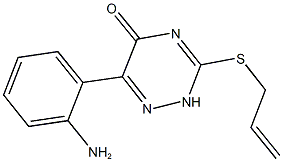 3-(allylsulfanyl)-6-(2-aminophenyl)-1,2,4-triazin-5(2H)-one 结构式