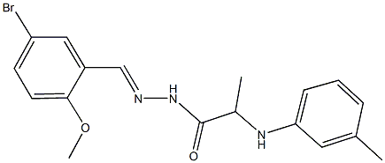 N'-(5-bromo-2-methoxybenzylidene)-2-(3-toluidino)propanohydrazide 结构式