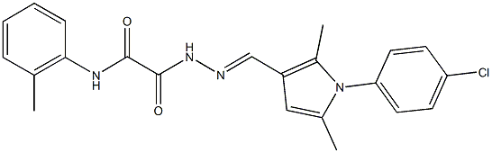 2-(2-{[1-(4-chlorophenyl)-2,5-dimethyl-1H-pyrrol-3-yl]methylene}hydrazino)-N-(2-methylphenyl)-2-oxoacetamide 结构式