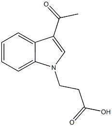 3-(3-acetyl-1H-indol-1-yl)propanoic acid 结构式