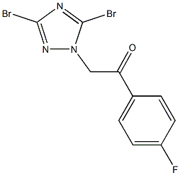 2-(3,5-dibromo-1H-1,2,4-triazol-1-yl)-1-(4-fluorophenyl)ethanone 结构式