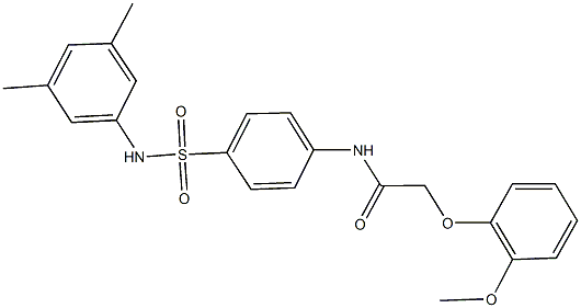 N-{4-[(3,5-dimethylanilino)sulfonyl]phenyl}-2-(2-methoxyphenoxy)acetamide 结构式
