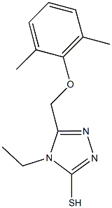 5-[(2,6-dimethylphenoxy)methyl]-4-ethyl-4H-1,2,4-triazol-3-yl hydrosulfide 结构式