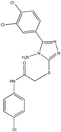 2-{[4-amino-5-(3,4-dichlorophenyl)-4H-1,2,4-triazol-3-yl]thio}-N-(4-chlorophenyl)acetamide 结构式