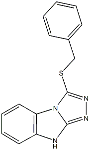 3-(benzylsulfanyl)-9H-[1,2,4]triazolo[4,3-a]benzimidazole 结构式