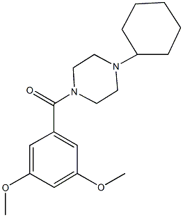 1-cyclohexyl-4-(3,5-dimethoxybenzoyl)piperazine 结构式