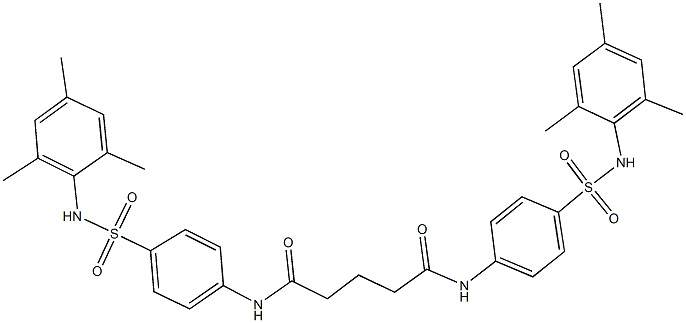 N~1~,N~5~-bis{4-[(mesitylamino)sulfonyl]phenyl}pentanediamide 结构式