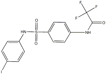 2,2,2-trifluoro-N-{4-[(4-iodoanilino)sulfonyl]phenyl}acetamide 结构式