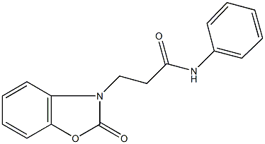 3-(2-oxo-1,3-benzoxazol-3(2H)-yl)-N-phenylpropanamide 结构式