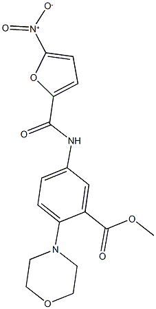 methyl 5-({5-nitro-2-furoyl}amino)-2-(4-morpholinyl)benzoate 结构式