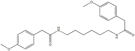 2-(4-methoxyphenyl)-N-(6-{[(4-methoxyphenyl)acetyl]amino}hexyl)acetamide 结构式