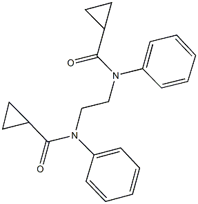 N-{2-[(cyclopropylcarbonyl)anilino]ethyl}-N-phenylcyclopropanecarboxamide 结构式