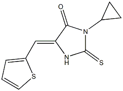 3-cyclopropyl-5-(2-thienylmethylene)-2-thioxo-4-imidazolidinone 结构式