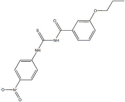 N-{4-nitrophenyl}-N'-(3-propoxybenzoyl)thiourea 结构式