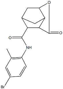 N-(4-bromo-2-methylphenyl)-5-oxo-4-oxatricyclo[4.2.1.0~3,7~]nonane-9-carboxamide 结构式