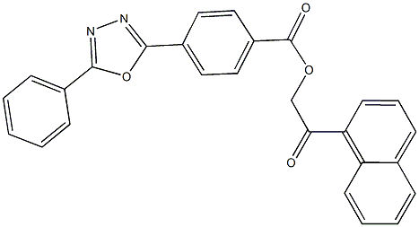 2-(1-naphthyl)-2-oxoethyl 4-(5-phenyl-1,3,4-oxadiazol-2-yl)benzoate 结构式