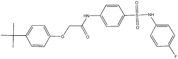 2-(4-tert-butylphenoxy)-N-{4-[(4-fluoroanilino)sulfonyl]phenyl}acetamide 结构式