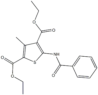 diethyl 5-(benzoylamino)-3-methyl-2,4-thiophenedicarboxylate 结构式