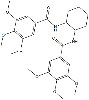 3,4,5-trimethoxy-N-{2-[(3,4,5-trimethoxybenzoyl)amino]cyclohexyl}benzamide 结构式