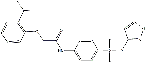 2-(2-isopropylphenoxy)-N-(4-{[(5-methyl-3-isoxazolyl)amino]sulfonyl}phenyl)acetamide 结构式