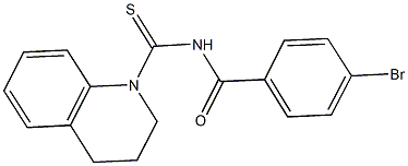 4-bromo-N-(3,4-dihydroquinolin-1(2H)-ylcarbothioyl)benzamide 结构式