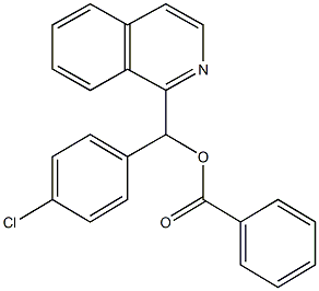 (4-chlorophenyl)(1-isoquinolinyl)methyl benzoate 结构式