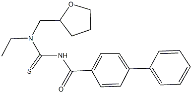 N'-([1,1'-biphenyl]-4-ylcarbonyl)-N-ethyl-N-(tetrahydro-2-furanylmethyl)thiourea 结构式