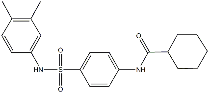 N-{4-[(3,4-dimethylanilino)sulfonyl]phenyl}cyclohexanecarboxamide 结构式