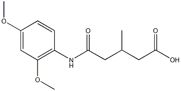 5-(2,4-dimethoxyanilino)-3-methyl-5-oxopentanoic acid 结构式