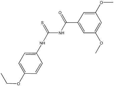 N-(3,5-dimethoxybenzoyl)-N'-(4-ethoxyphenyl)thiourea 结构式