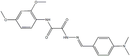 N-(2,4-dimethoxyphenyl)-2-{2-[4-(dimethylamino)benzylidene]hydrazino}-2-oxoacetamide 结构式