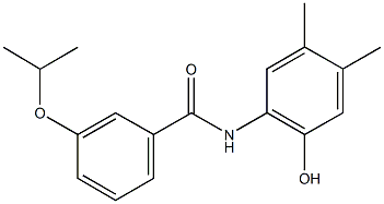 N-(2-hydroxy-4,5-dimethylphenyl)-3-isopropoxybenzamide 结构式