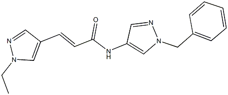 N-(1-benzyl-1H-pyrazol-4-yl)-3-(1-ethyl-1H-pyrazol-4-yl)acrylamide 结构式