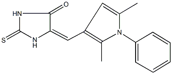 5-[(2,5-dimethyl-1-phenyl-1H-pyrrol-3-yl)methylene]-2-thioxo-4-imidazolidinone 结构式