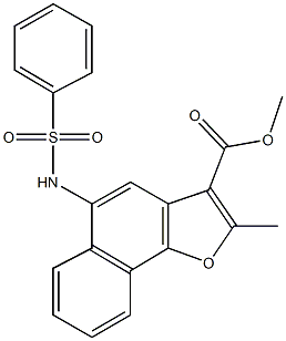methyl 2-methyl-5-[(phenylsulfonyl)amino]naphtho[1,2-b]furan-3-carboxylate 结构式