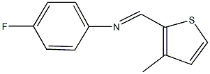 N-(4-fluorophenyl)-N-[(3-methyl-2-thienyl)methylene]amine 结构式