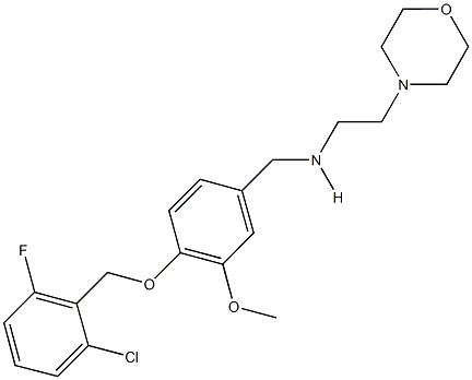 N-{4-[(2-chloro-6-fluorobenzyl)oxy]-3-methoxybenzyl}-N-[2-(4-morpholinyl)ethyl]amine 结构式